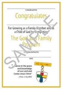Picture of God & Family Youth Certificate