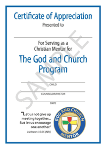 Picture of God & Church Mentor Certificate