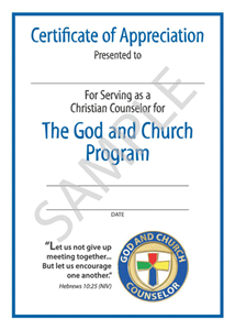 Picture of God & Church Counselor Certificate