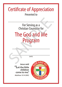 Picture of God & Me Counselor Certificate