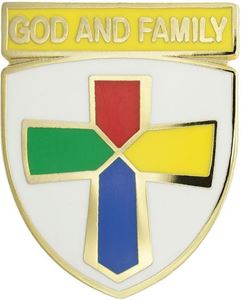 Picture of God & Family Pin