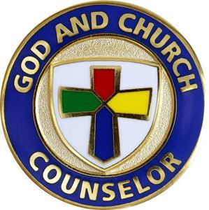 God and Church Counselor Pin