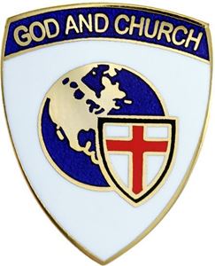 God and Church Anglican 3/4" Pin