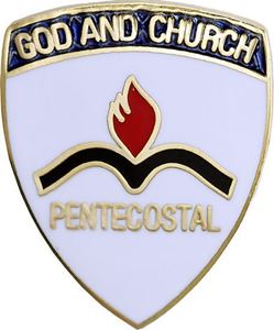 God and Church Pentecostal 3/4" Pin