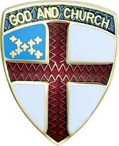 God and Church Episcopal 3/4" Pin