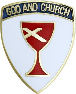 God and Church Disciples of Christ 3/4" Pin