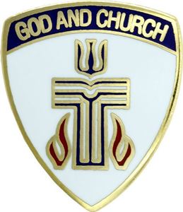 God and Church Presbyterian 3/4" Pin