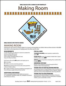 Picture of Making Room Curriculum Pamphlet (PDF)